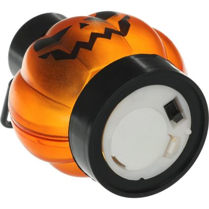 KOMPLEKTAS 6x LED Dekoracija HALLOWEEN LED/1xCR2032/šiltai balti moliūgai