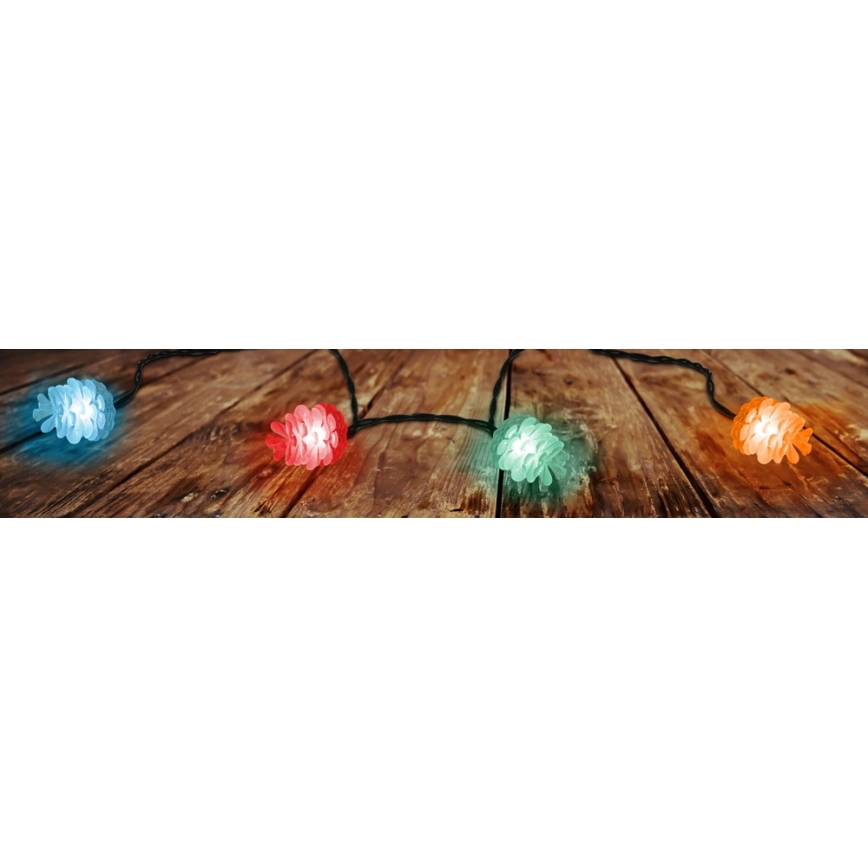 LED kalėdinė lauko girlianda 40×LED / 15 m, IP44, daugiaspalvė