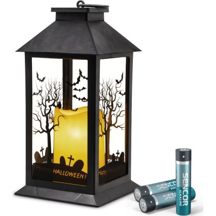 LED Dekoracija HALLOWEEN LED/3xAAA/šiltas baltas žibintas