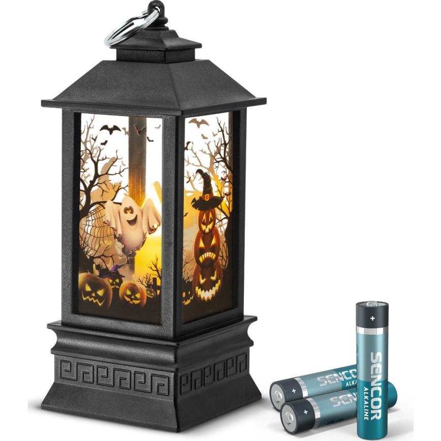 LED Dekoracija HALLOWEEN LED/3xAAA/šilta balta žibintas su moliūgais