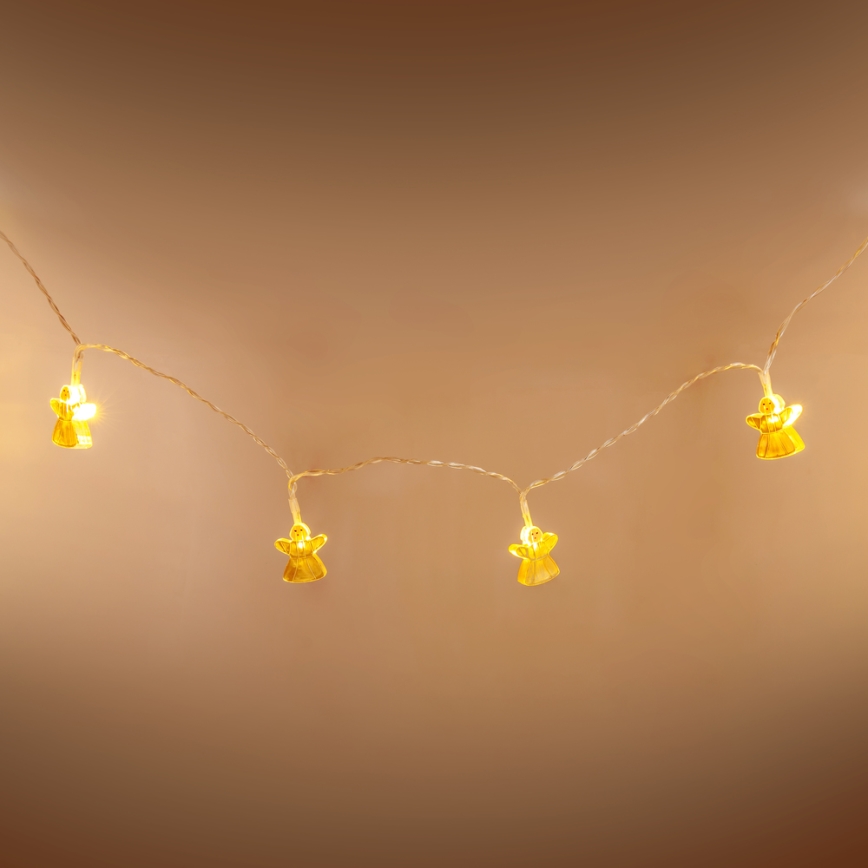 LED dekoratyvinė girlianda 10xLED/2xAA 1,65m šiltai balta