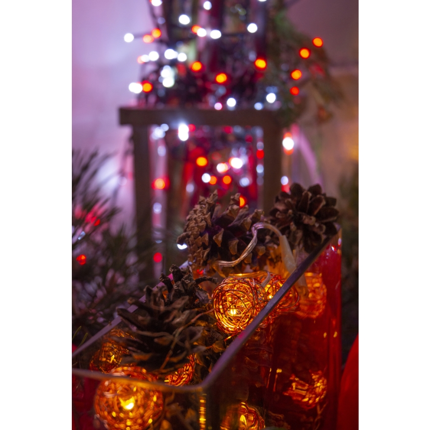 LED dekoratyvinė girlianda 10xLED/2xAA šiltai balta