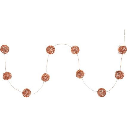 LED dekoratyvinė girlianda 10xLED/2xAA šiltai balta