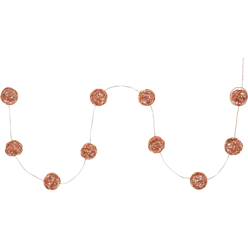 LED dekoratyvinė girlianda 10xLED/2xAA šiltai balta