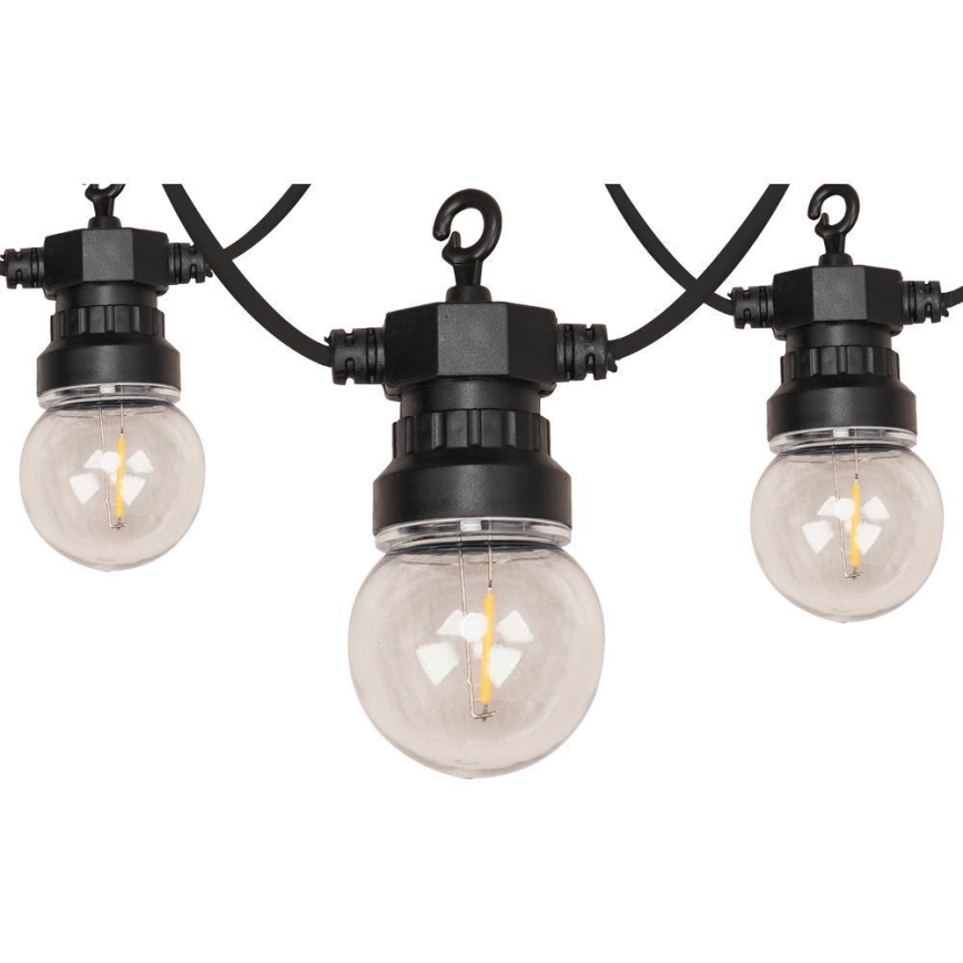 LED Dekoratyvinė lauko girlianda GIRLIANDA G45 10xE27/230V 8m IP44 šilta balta