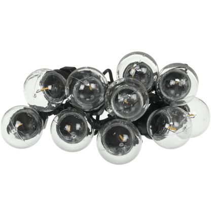LED Dekoratyvinė lauko girlianda GIRLIANDA G45 10xE27/230V 8m IP44 šilta balta