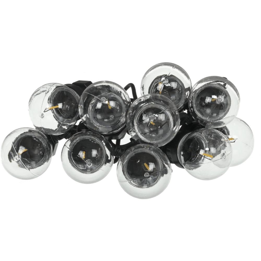 LED Dekoratyvinė lauko girlianda GIRLIANDA G45 10xE27/230V 8m IP44 šilta balta