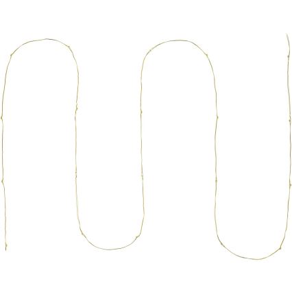 LED girlianda 20xLED/2xAA 2,3m šiltai balta