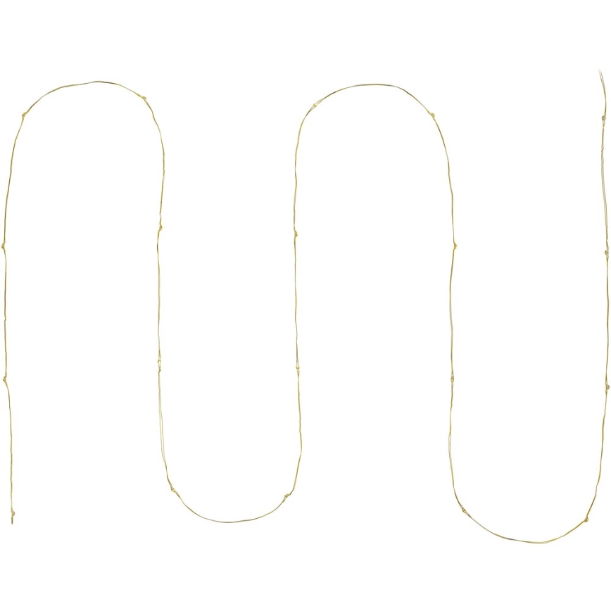 LED girlianda 20xLED/2xAA 2,3m šiltai balta