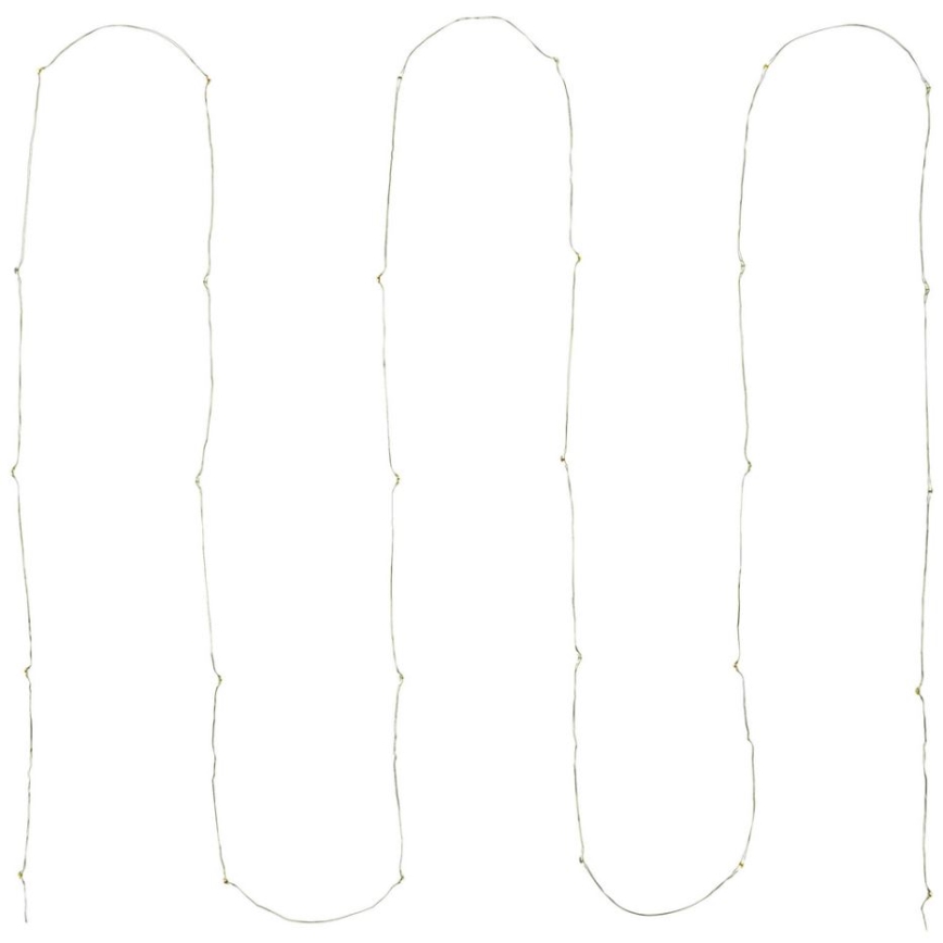 LED girlianda 30 LED / 2xAA, 3,3 m, daugiaspalvė