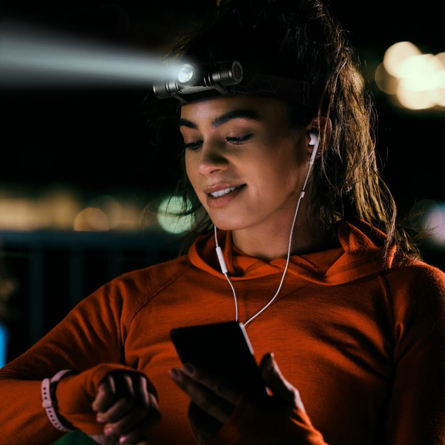 LED įkraunamas aliuminio gavos žibintas LED/2600 mAh IP66
