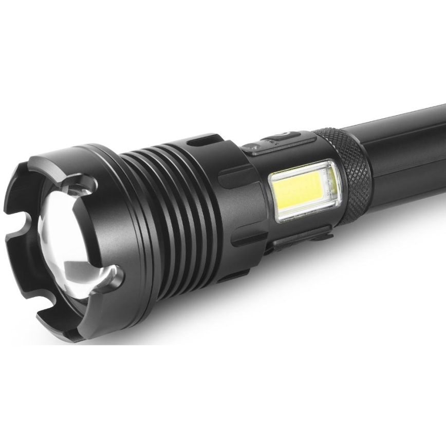 LED Įkraunamas aliuminio žibintuvėlis su maitinimo bloko funkcija LED/4400 mAh 2200 lm IP44