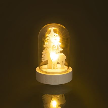 LED Kalėdinė dekoracija 1xLED/1xCR2032 šiltai balta