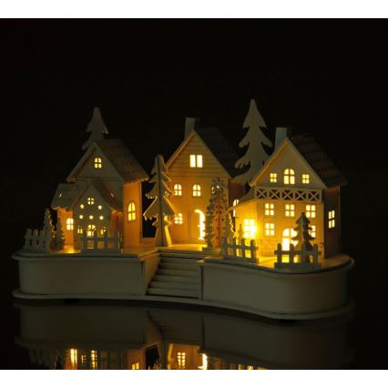 LED Kalėdinė dekoracija LED/2xAA kaimas