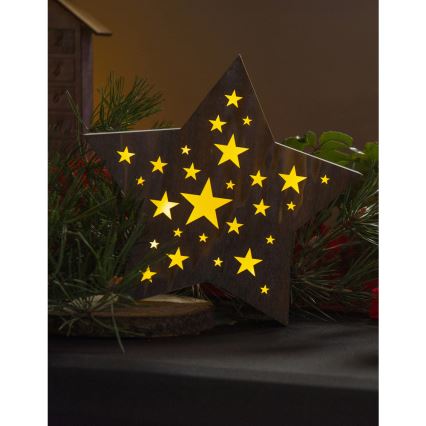 LED kalėdinė dekoracija LED/2xAAA žvaigždė