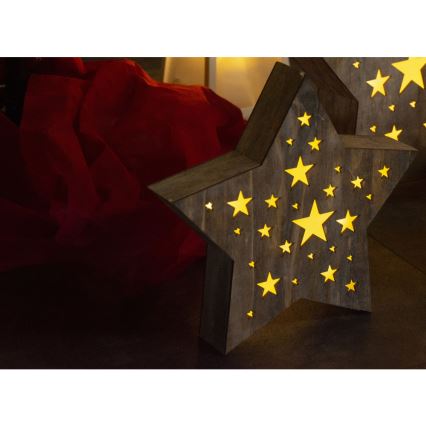 LED kalėdinė dekoracija LED/2xAAA žvaigždė