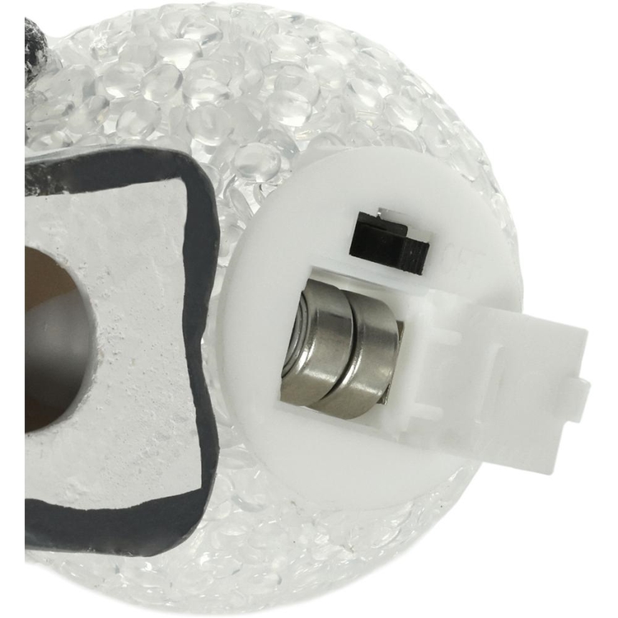 LED Kalėdinė dekoracija LED/2xLR44/šilta balta Sniego senis su sniego gniūžte