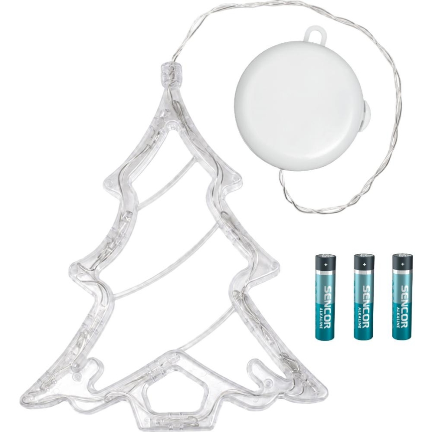 LED Kalėdinė dekoracija LED/3xAAA/šilta balta eglutė