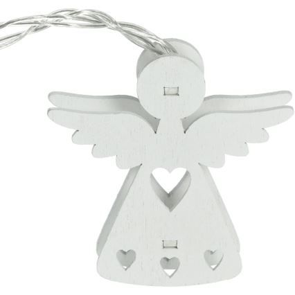 LED kalėdinė girlianda 10xLED/2xAA/šilta balta 2m angelai