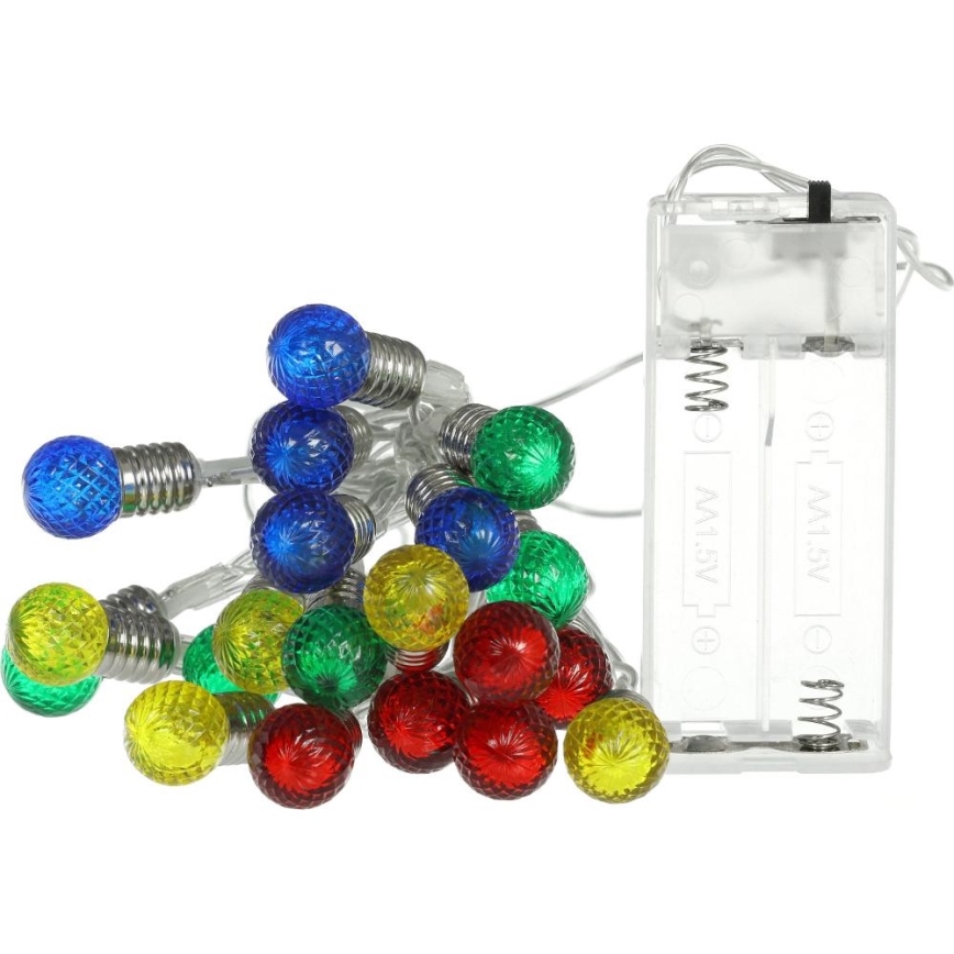 LED kalėdinė girlianda 20xLED/2xAA/šilta balta 1,8m lemputės