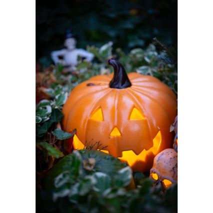 LED Keraminis moliūgas HALLOWEEN LED/3xLR44/šilta balta