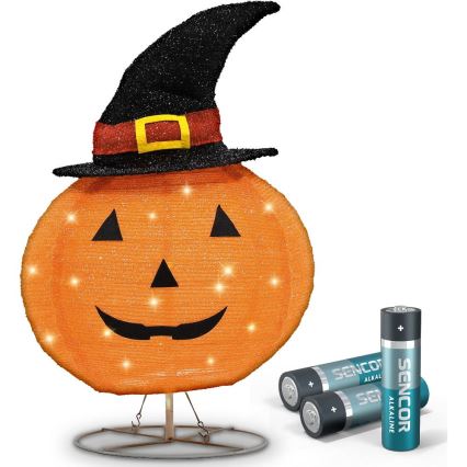 LED Lauko dekoracija HALLOWEEN LED/3xAA/šilta balta IP44 moliūgas