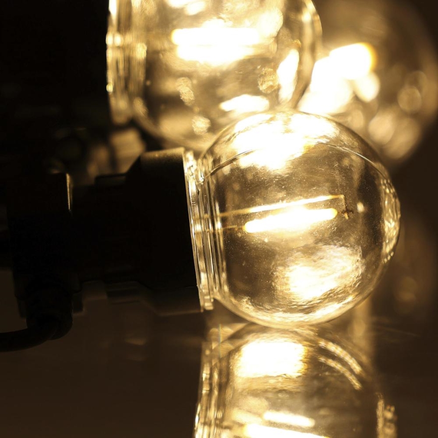 LED lauko dekoratyvinė girlianda GIRLANDA G45 10xE27/230V 8m IP44 šilta balta