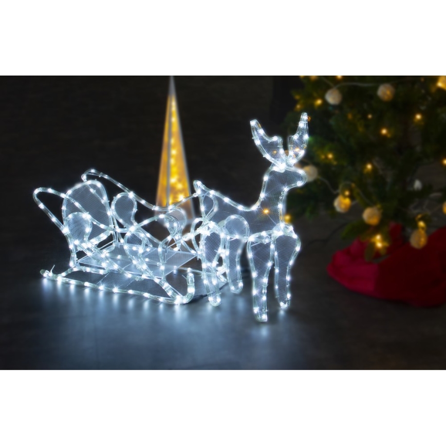 LED Lauko kalėdinė dekoracija LED/12W/230V IP44 šiaurės elniai