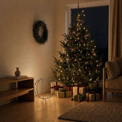 LED Lauko kalėdinė dekoracija LED/2,1W/230V Ø 40 cm IP44 šiltai balta