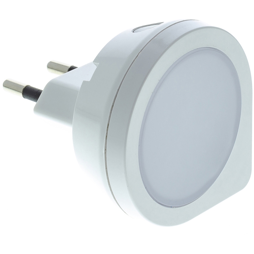 LED Lizdo orientacinė lemputė su jutikliu LED/0,4W/230V 3000K balta