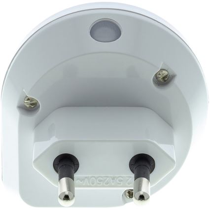 LED Lizdo orientacinė lemputė su jutikliu LED/0,4W/230V 3000K balta