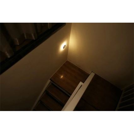 LED naktinis šviestuvas su jutikliu LED/0,45W/3xAAA 3000K balta