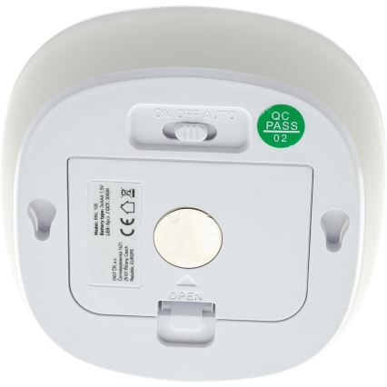 LED naktinis šviestuvas su jutikliu LED/0,45W/3xAAA 3000K balta