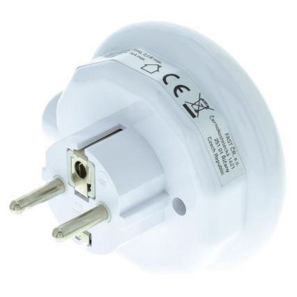 LED Orientacinis šviestuvas su prieblandos jutikliu ir lizdu LED/0,6W/230V