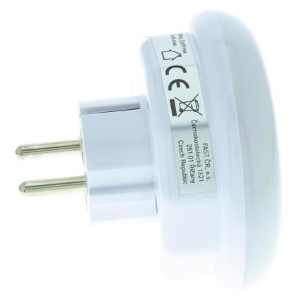 LED Orientacinis šviestuvas su prieblandos jutikliu ir lizdu LED/0,6W/230V