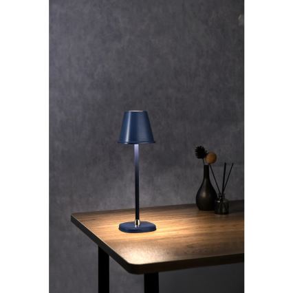 LED Pritemdomas įkraunamas stalinis šviestuvas LED/3W/1800 mAh tamsiai mėlyna