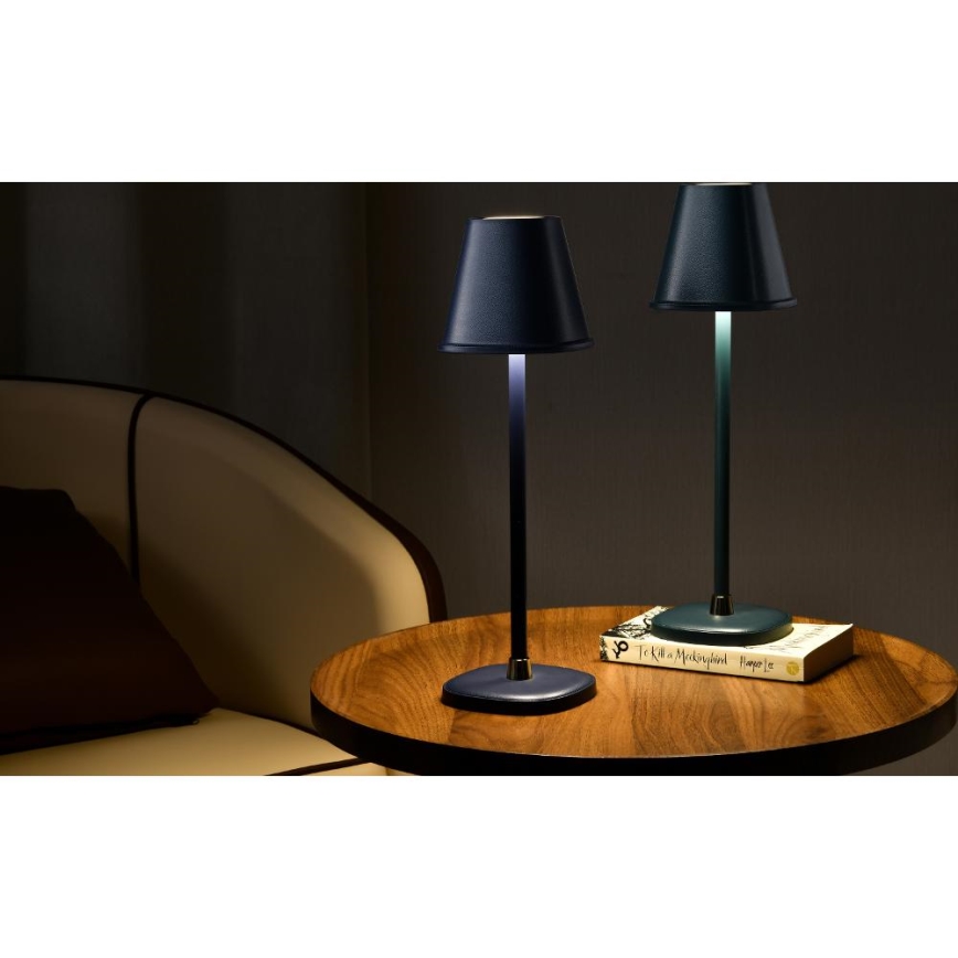LED Pritemdomas įkraunamas stalinis šviestuvas LED/3W/1800 mAh tamsiai mėlyna