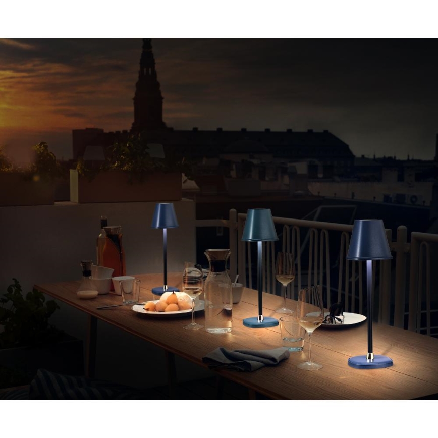 LED Pritemdomas įkraunamas stalinis šviestuvas LED/3W/1800 mAh tamsiai mėlyna