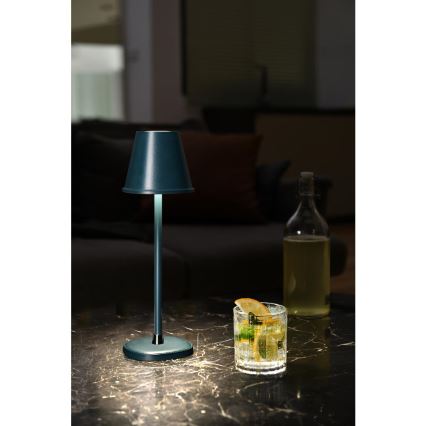 LED Pritemdomas įkraunamas stalinis šviestuvas LED/3W/1800 mAh tamsiai mėlyna