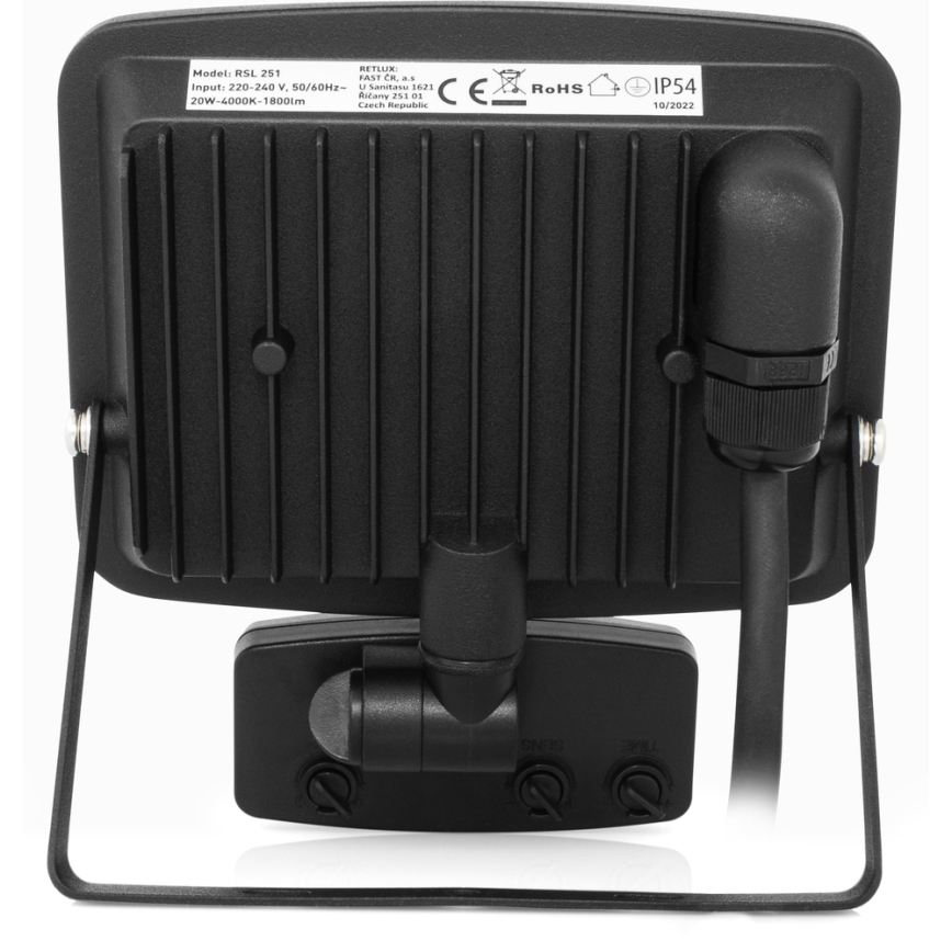 LED Prožektorius su jutikliu LED/20W/230V 4000K IP65