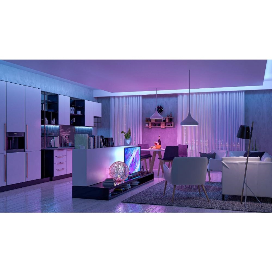 LED RGBW Išmanus šviesos reguliavimas juostelė 5m LED/230V 2700-6500K Wi-Fi Tuya + nuotolinio valdymo pultas