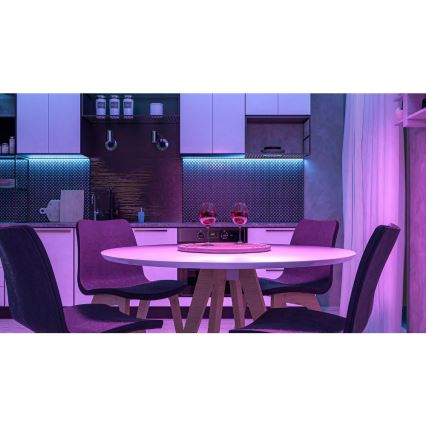 LED RGBW Išmanus šviesos reguliavimas juostelė 5m LED/230V 2700-6500K Wi-Fi Tuya + nuotolinio valdymo pultas