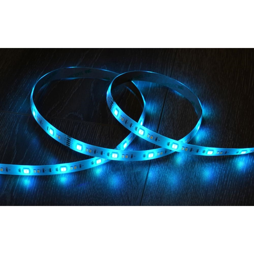 LED RGBW Išmanus šviesos reguliavimas juostelė 5m LED/230V 2700-6500K Wi-Fi Tuya + nuotolinio valdymo pultas