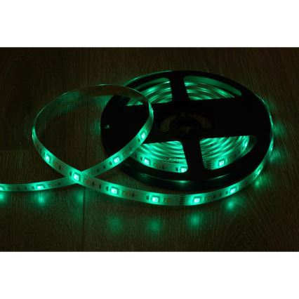 LED RGBW Išmanus šviesos reguliavimas juostelė 5m LED/230V 2700-6500K Wi-Fi Tuya + nuotolinio valdymo pultas