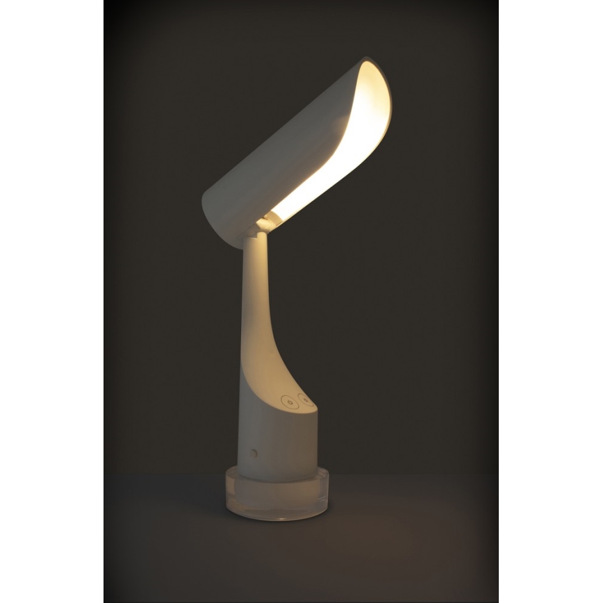 LED RGBW Reguliuojama įkraunama stalinė lempa LED/5W/5V 2000 mAh 3000/6000K balta