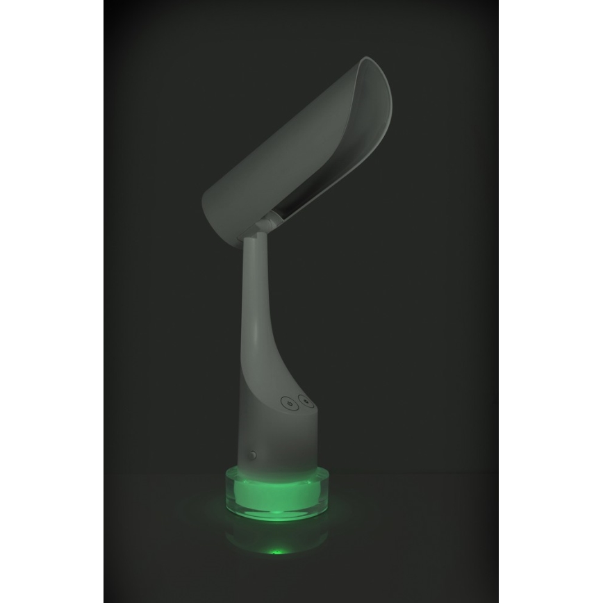 LED RGBW Reguliuojama įkraunama stalinė lempa LED/5W/5V 2000 mAh 3000/6000K balta