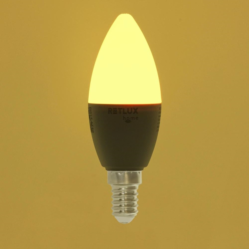 LED RGBW reguliuojama lemputė C37 E14/4,5W/230V 2700-6500K Wi-Fi Tuya