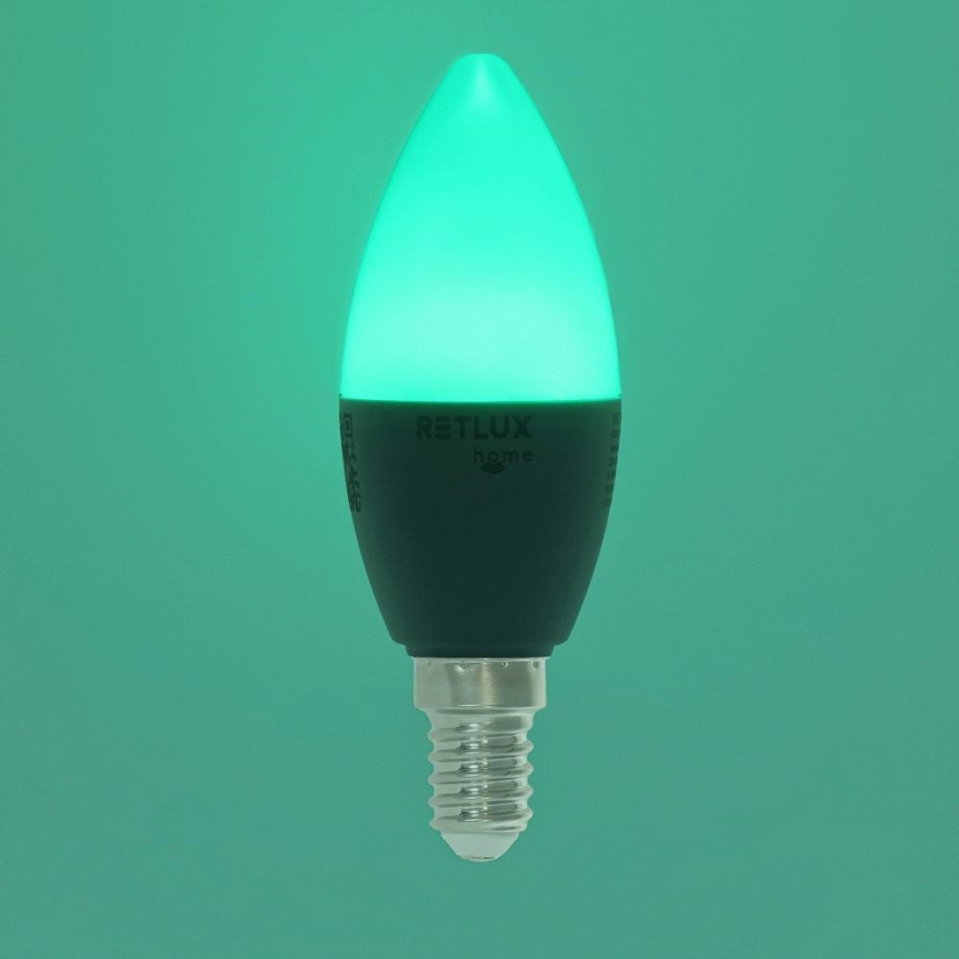 LED RGBW reguliuojama lemputė C37 E14/4,5W/230V 2700-6500K Wi-Fi Tuya