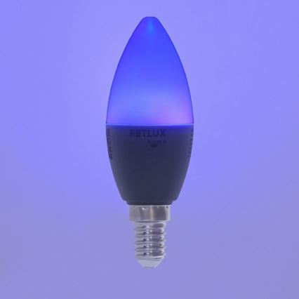 LED RGBW reguliuojama lemputė C37 E14/4,5W/230V 2700-6500K Wi-Fi Tuya