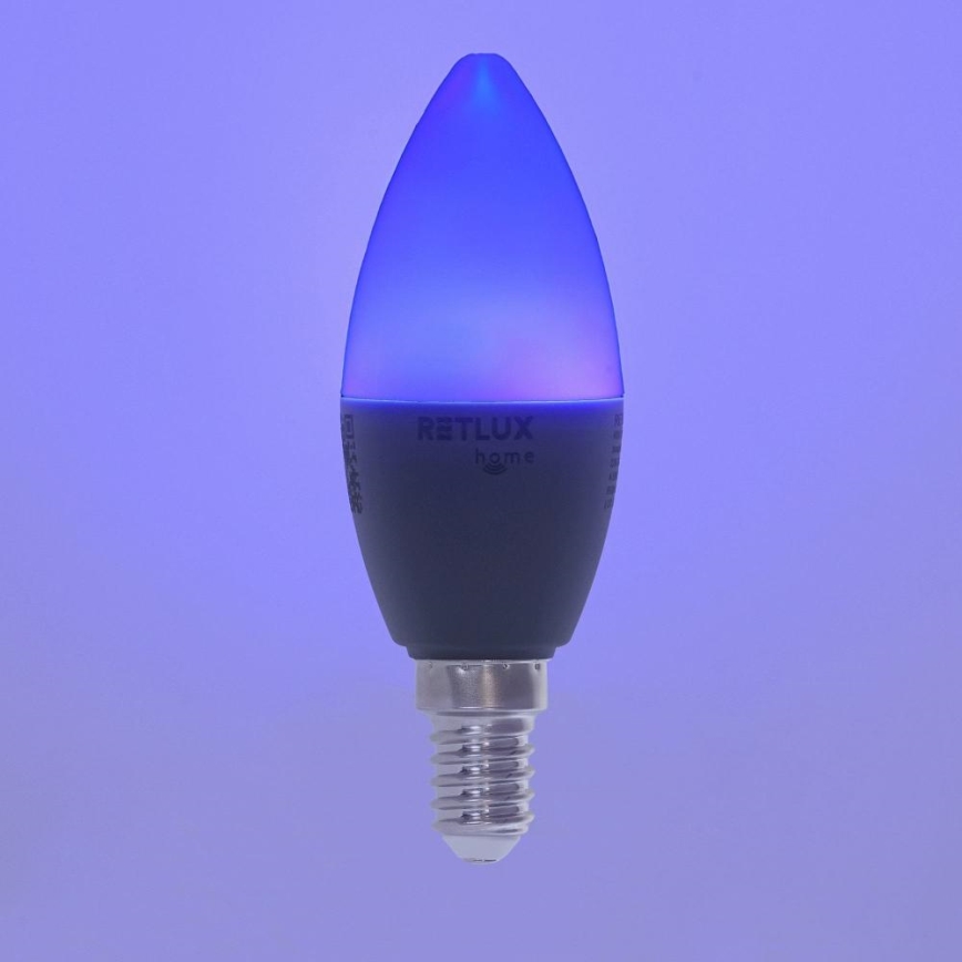 LED RGBW reguliuojama lemputė C37 E14/4,5W/230V 2700-6500K Wi-Fi Tuya